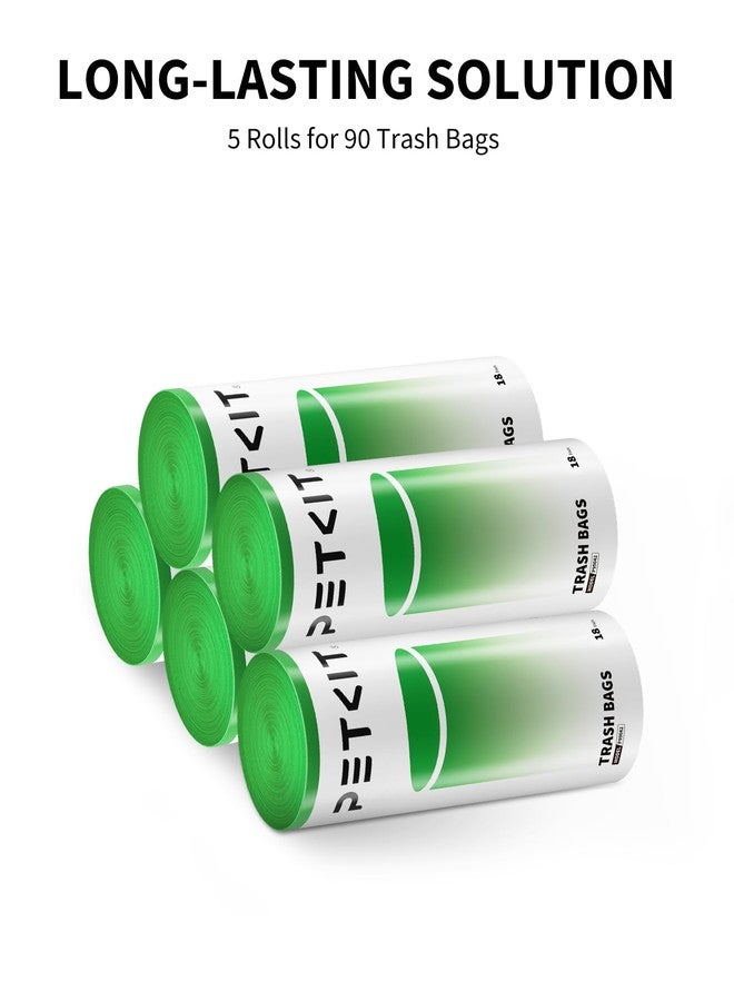 PETKIT Replacement Trash Bag Waste Bag for PuraMax 2/PUROBOT Max Pro Automatic Cat Litter Box-5 Rolls (5 Roll(90 count)) - Image 5